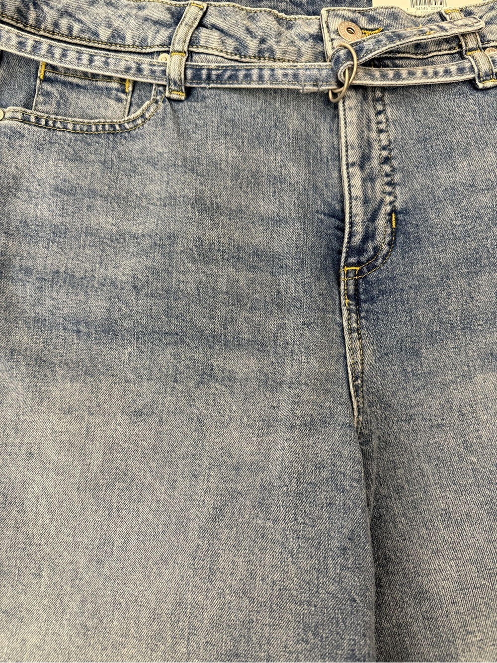 Style & Co. Blue Denim Belted Shorts NWT size 14 - Picture 3 of 6